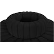 Bowery Hill Contemporary Black Boucle Fabric Modular Sectional
