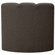 Bowery Hill Contemporary Rich Brown Boucle Fabric Curved Corner