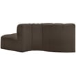 Bowery Hill Contemporary Brown Boucle Fabric Modular Sectional