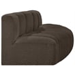 Bowery Hill Contemporary Brown Boucle Fabric Modular Sectional