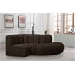 Bowery Hill Contemporary Brown Boucle Fabric Modular Sectional