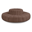 Bowery Hill Contemporary Brown Vegan Leather Modular Sectional