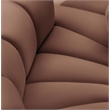 Bowery Hill Contemporary Cognac Vegan Leather Reverse Corner
