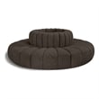 Bowery Hill Contemporary Brown Boucle Fabric Modular Sectional