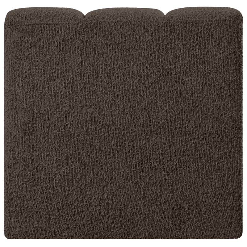 Bowery Hill Contemporary Rich Brown Boucle Fabric Straight Chair