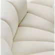 Bowery Hill Contemporary Soft Cream Vegan Leather Curved Corner