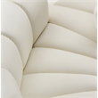 Bowery Hill Contemporary Soft Cream Vegan Leather Reverse Corner