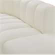 Bowery Hill Contemporary Soft Cream Vegan Leather Reverse Corner