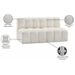 Bowery Hill Contemporary Cream Vegan Leather Modular Sectional