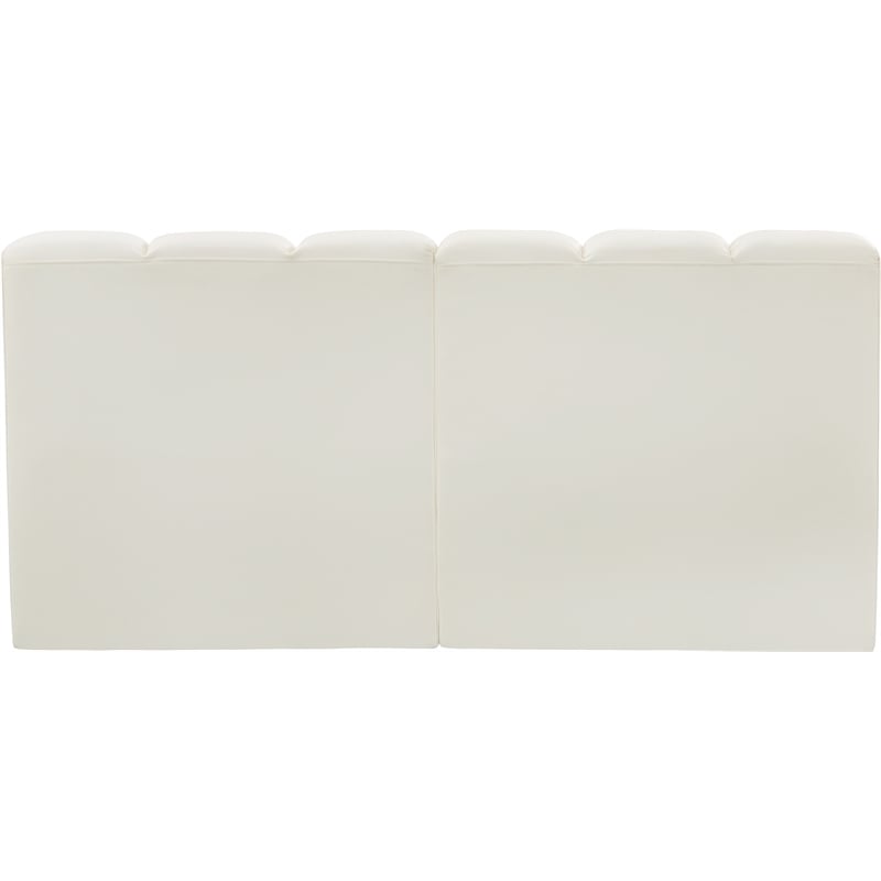 Bowery Hill Contemporary Cream Vegan Leather Modular Sectional