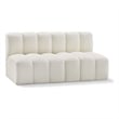 Bowery Hill Contemporary Cream Vegan Leather Modular Sectional