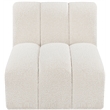 Bowery Hill Contemporary Rich Cream Boucle Fabric Straight Chair