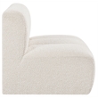 Bowery Hill Contemporary Rich Cream Boucle Fabric Straight Chair