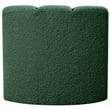 Bowery Hill Contemporary Rich Green Boucle Fabric Curved Corner