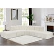 Bowery Hill Contemporary Cream Vegan Leather Modular Sectional