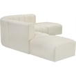 Bowery Hill Contemporary Cream Vegan Leather Modular Sectional