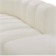 Bowery Hill Contemporary Cream Vegan Leather Modular Sectional