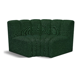 Bowery Hill Contemporary Green Boucle Fabric Modular Sectional
