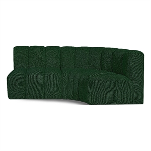 Bowery Hill Contemporary Green Boucle Fabric Modular Sectional