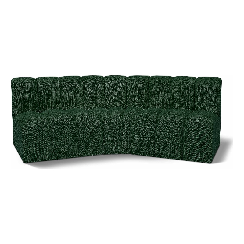 Bowery Hill Contemporary Green Boucle Fabric Modular Sectional