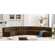 Bowery Hill Contemporary Soft Brown Velvet Modular Sectional