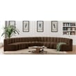 Bowery Hill Contemporary Soft Brown Velvet Modular Sectional