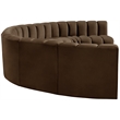 Bowery Hill Contemporary Soft Brown Velvet Modular Sectional