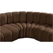 Bowery Hill Contemporary Soft Brown Velvet Modular Sectional