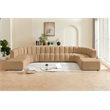 Bowery Hill Contemporary Soft Camel Velvet Modular Sectional