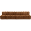 Bowery Hill Contemporary Soft Saddle Velvet Modular Sectional