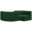 Bowery Hill Contemporary Green Boucle Fabric Modular Sectional