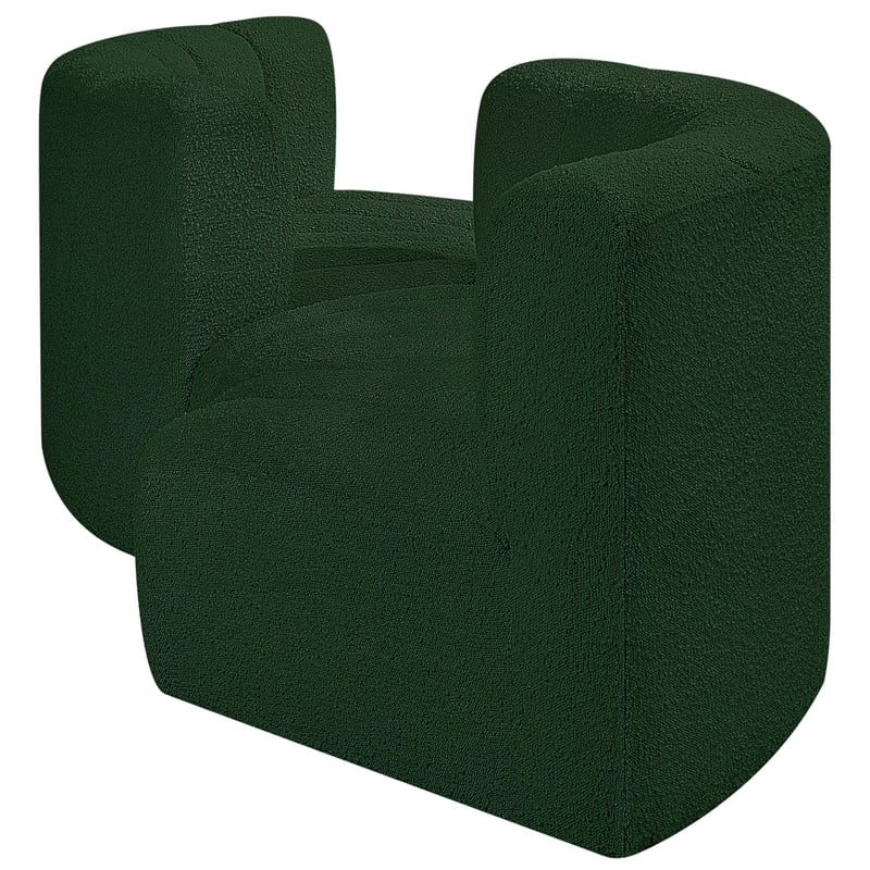 Bowery Hill Contemporary Green Boucle Fabric Modular Sectional