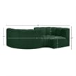Bowery Hill Contemporary Green Boucle Fabric Modular Sectional