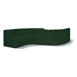 Bowery Hill Contemporary Green Boucle Fabric Modular Sectional