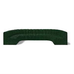 Bowery Hill Contemporary Green Boucle Fabric Modular Sectional