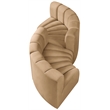 Bowery Hill Contemporary Soft Camel Velvet Modular Sectional