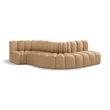 Bowery Hill Contemporary Soft Camel Velvet Modular Sectional