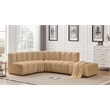 Bowery Hill Contemporary Soft Camel Velvet Modular Sectional