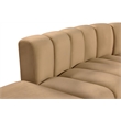 Bowery Hill Contemporary Soft Camel Velvet Modular Sectional