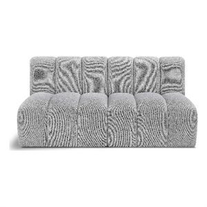 Bowery Hill Contemporary Grey Boucle Fabric Modular Sectional