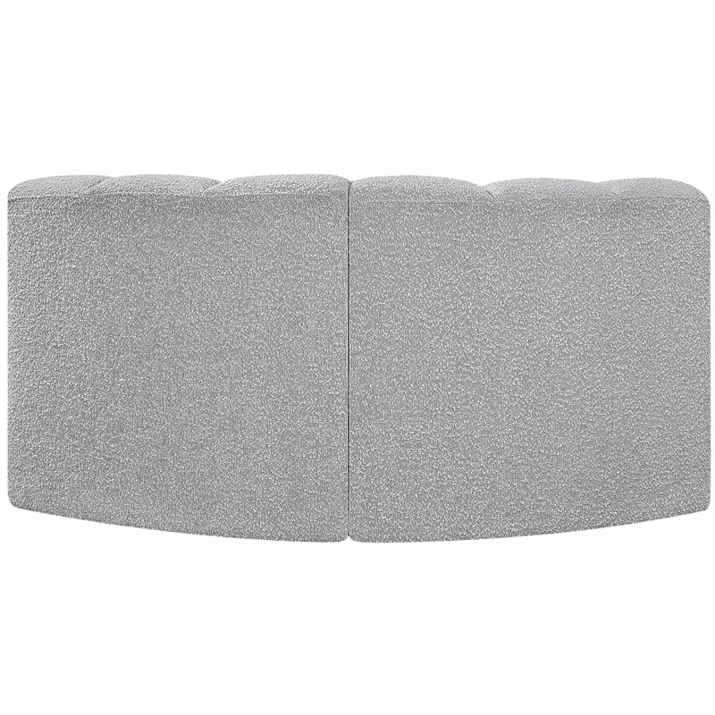 Bowery Hill Contemporary Grey Boucle Fabric Modular Sectional