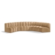 Bowery Hill Contemporary Soft Camel Velvet Modular Sectional