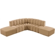 Bowery Hill Contemporary Soft Camel Velvet Modular Sectional