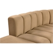 Bowery Hill Contemporary Soft Camel Velvet Modular Sectional