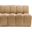 Bowery Hill Contemporary Soft Camel Velvet Modular Sectional