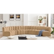 Bowery Hill Contemporary Soft Camel Velvet Modular Sectional