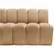 Bowery Hill Contemporary Soft Camel Velvet Modular Sectional