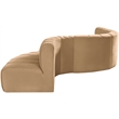 Bowery Hill Contemporary Soft Camel Velvet Modular Sectional