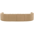 Bowery Hill Contemporary Soft Camel Velvet Modular Sectional