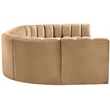 Bowery Hill Contemporary Soft Camel Velvet Modular Sectional